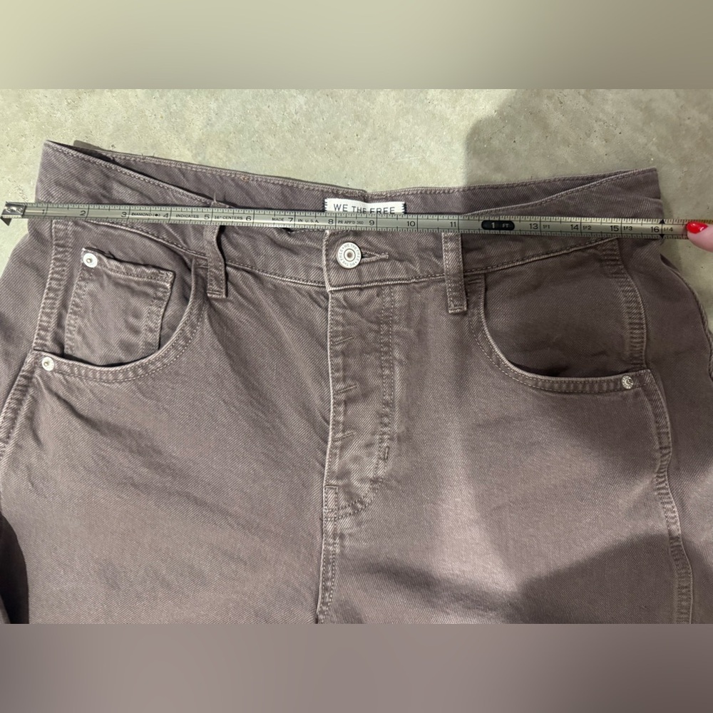 We The Free Taupe Barrel Mid-Rise Jeans - Picture 4 of 4